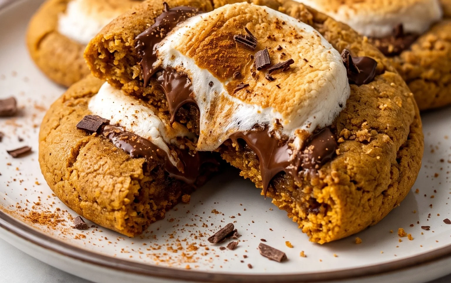 Pumpkin S'mores Cookies
