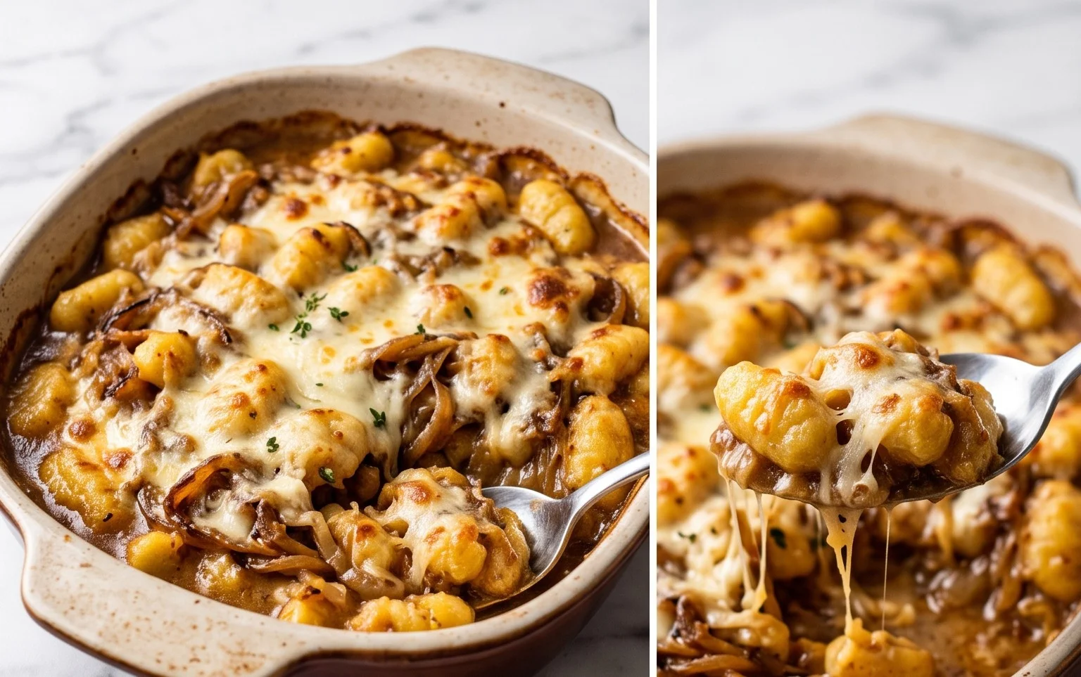 Gnocchis Oignon Gratinés au Four: Recette Facile