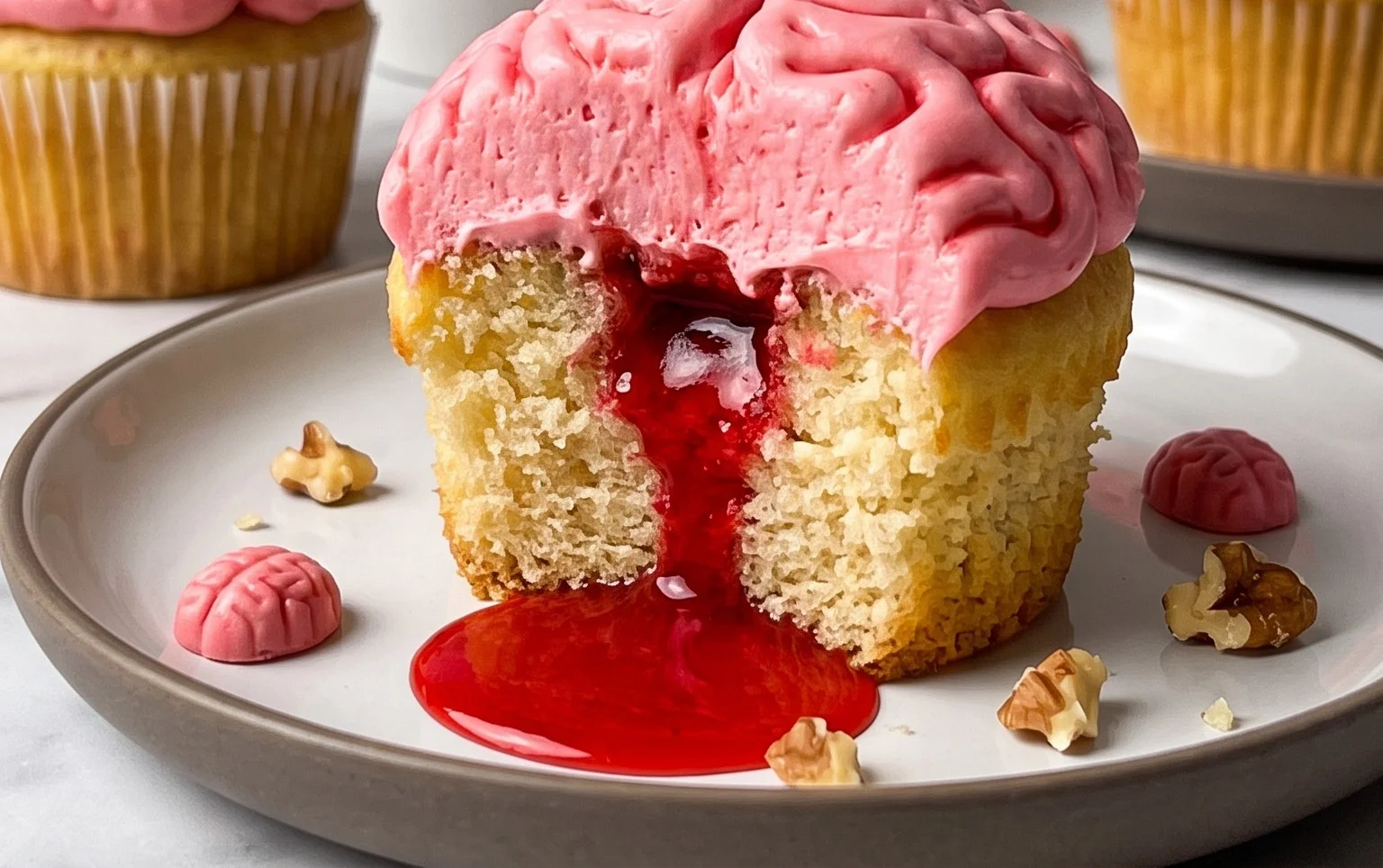 Bleeding Brain Cupcakes